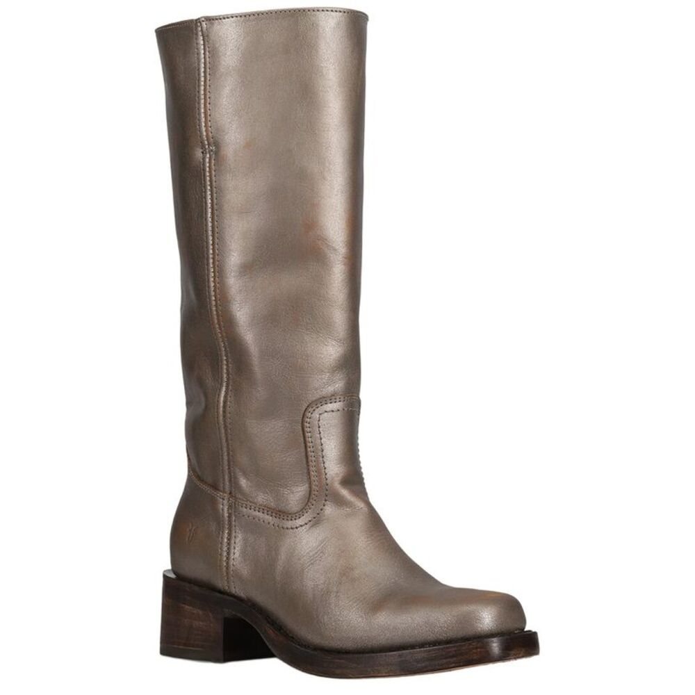 Frye Campus 14In Leather Boot, Silver